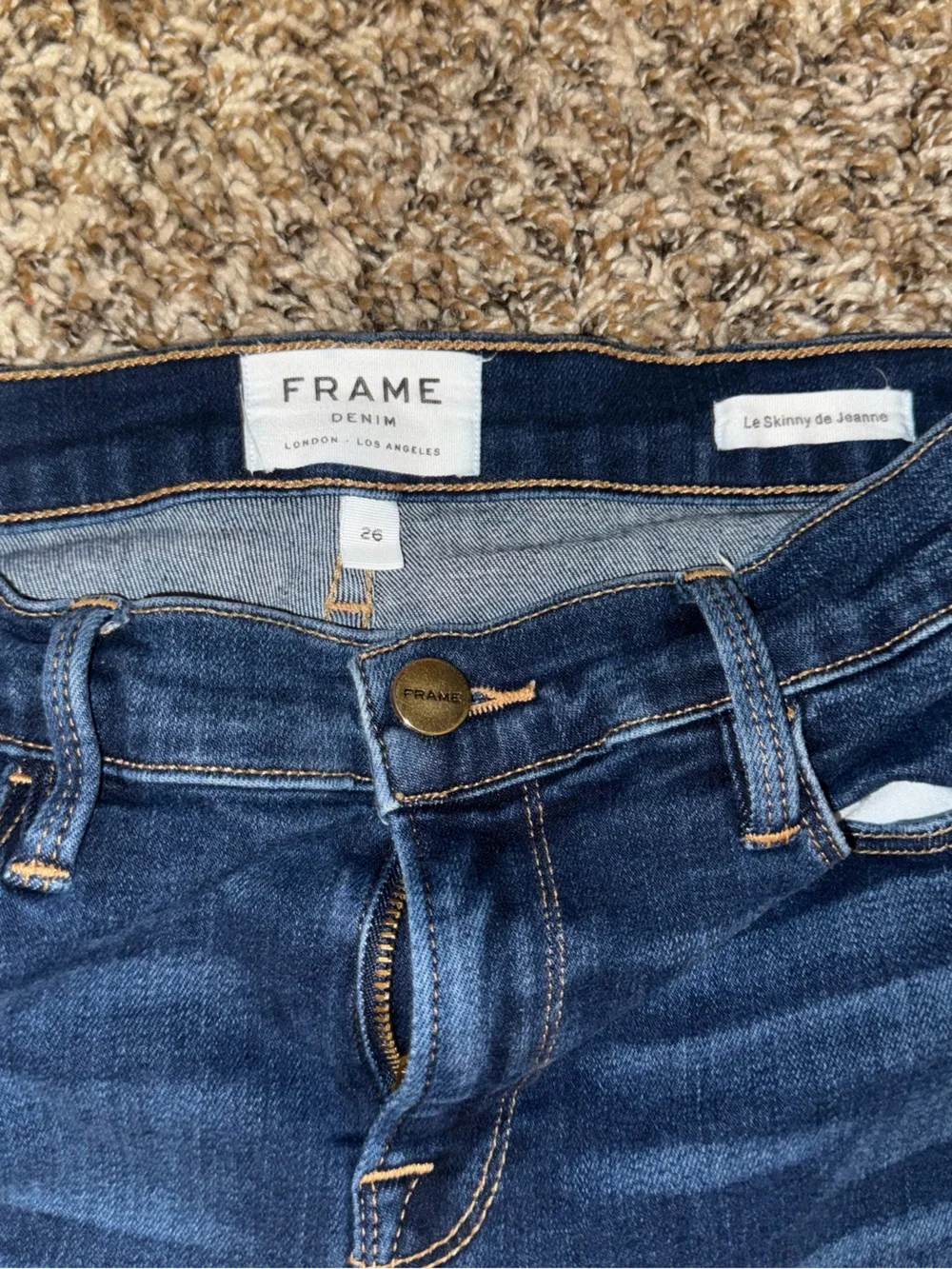 Frame Denim Le Skinny de Jeanne jeans size 26 - Picture 2 of 3